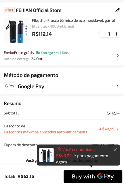 Imagem na descrição da promoção