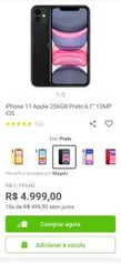 iPhone 11 256gb | R$4999