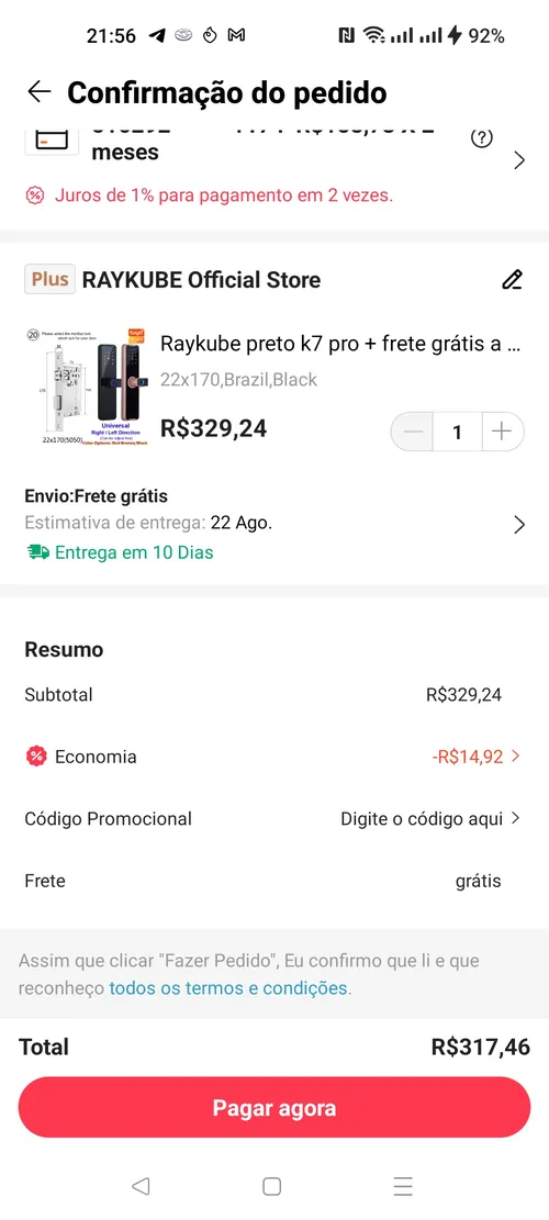 Imagem na descrição da promoção