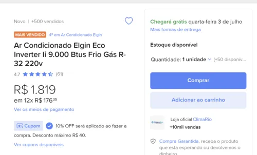 Imagem na descrição da promoção