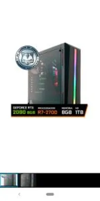 Pc Gamer T-Power Edition Amd Ryzen 7 2700 / Geforce RTX 2080 8GB / DDR4 8GB / Hd 1tb / 750W | R$5.289