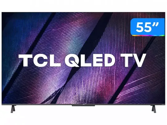 Smart TV 55” 4K UHD QLED TCL 55C725 VA Wi-Fi