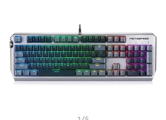 Teclado Mecânico Motospeed CK80 Switch Gold RGB