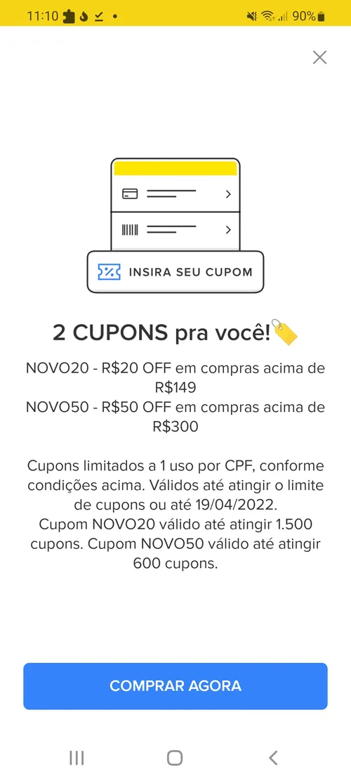 Imagem na descrição da promoção