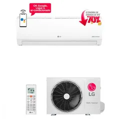 Ar Condicionado Split Inverter LG Hi Wall DUAL Voice 9000 BTUs Quente Frio S4NW09AA31B - 220V