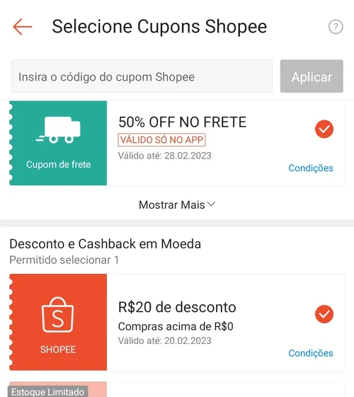 Imagem na descrição da promoção