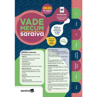 Livro - Vade Mecum Saraiva - Tradicional - 34ª edição 2022 [AME SC 47,74]