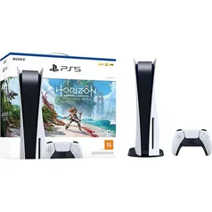 [AME 4049] Console Playstation 5 com leitor + Game Horizon Forbidden West - PS5
