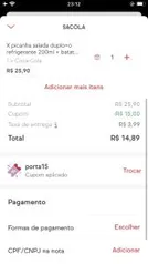 [1ª Compra] R$15 OFF no Ifood