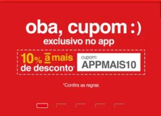 10% de Desconto pelo aplicativo da Lojas Americanas