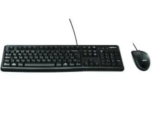 Teclado e Mouse Logitech MK120 Resistente à Água 1000DPI Preto | R$ 76