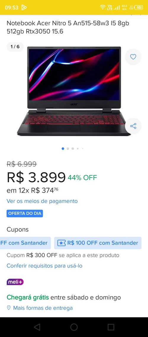 Imagem na descrição da promoção