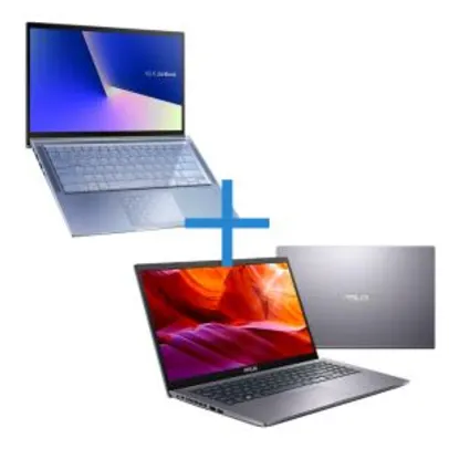 Notebook ASUS ZenBook UX431FA-AN203T + Notebook ASUS M509DA-BR324T | R$7.199