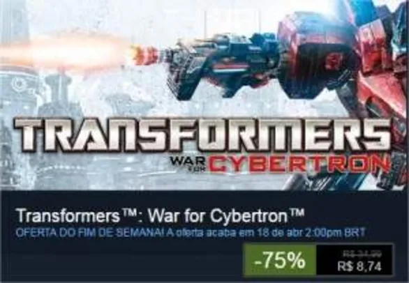 [STEAM] Transformers War for Cybertron - R$ 8,74