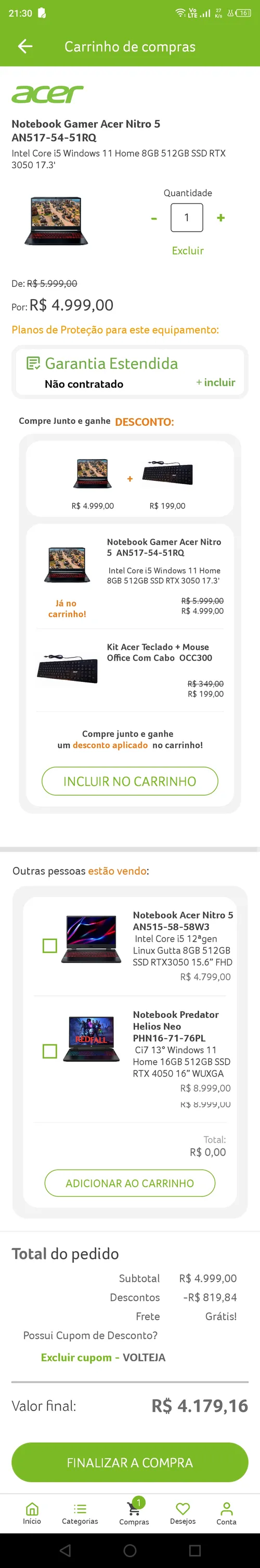 Imagem na descrição da promoção