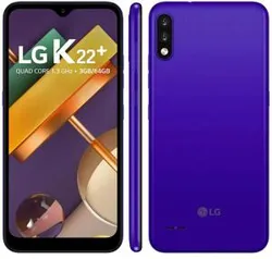 Smartphone LG K22+ Azul 64GB, Tela de 6.2”, Câmera Traseira Dupla, Android 10, Inteligência Artificial e Processador Quad-Core