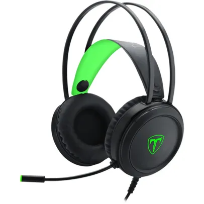 Headset Gamer T-Dagger Ural, Black e Green, T-RGH202 | R$113