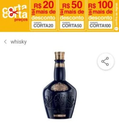 [AME] Whisky Royal Salute 21 Anos - 700ml - R$606 (ou R$363 com Ame)