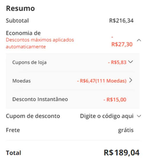 Imagem na descrição da promoção