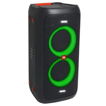 [primeninja] Caixa de Som Torre JBL PartyBox 100, LED, Bluetooth, 160W RMS