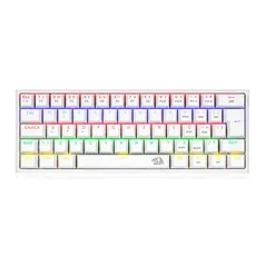 Teclado Mecanico Gamer Redragon Fizz, Rainbow, Switch Azul, Branco, K617-R-W PT-BLUE