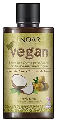 Inoar Leave-In Afro Vegan com Óleo de Rícino e Manteiga de Karité 300 Ml, Inoar, 300 Ml