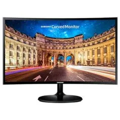 Monitor Curvo Full Hd Samsung Led 24 Polegadas C24F390 Preto