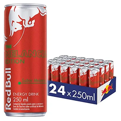 Energético Red Bull Energy Drink, Summer Edition - Melancia, 250 ml (24 latas)