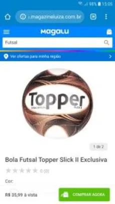 Bola Futsal Topper Slick II Exclusiva | R$36