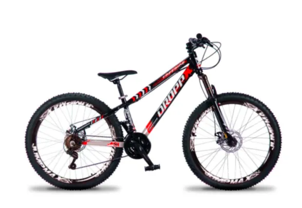 Bicicleta Aro 26 Dropp X Freeride 21 Marchas Câmbio Index Aros Jumpmax