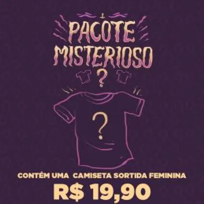 Pacote Misterioso Camisetas Femininas Nerd Universe - R$20