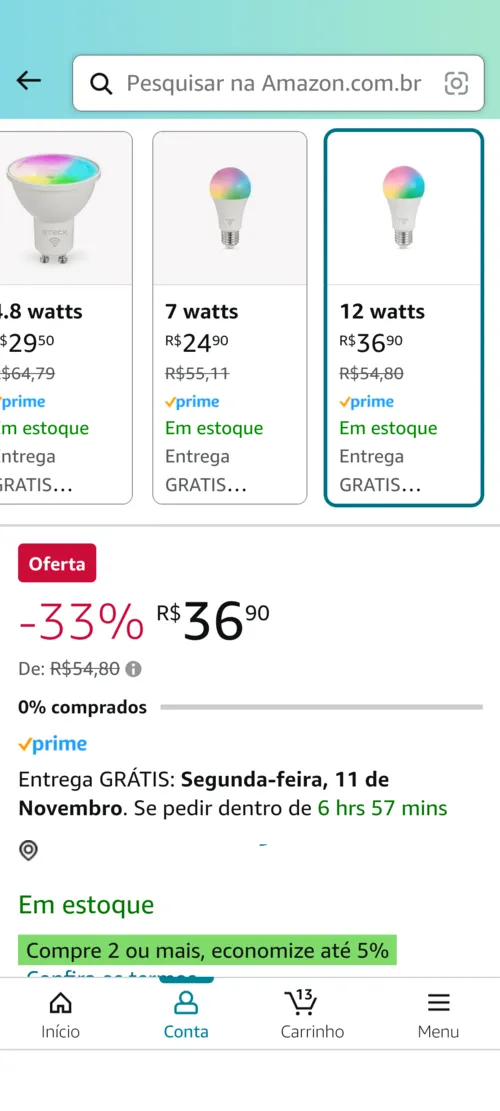 Imagem na descrição da promoção