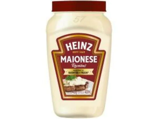 [R$ 3,00 De Volta!]Maionese Tradicional Heinz Receitas - 405g