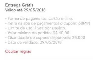 Frete grátis - Ifood