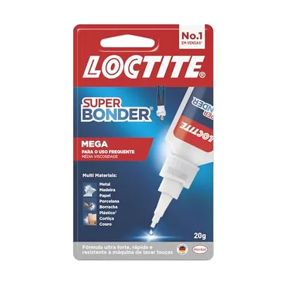 [+ POR - R$7,16] Cola Loctite Super Bonder Mega, Cola instantânea para Reparos