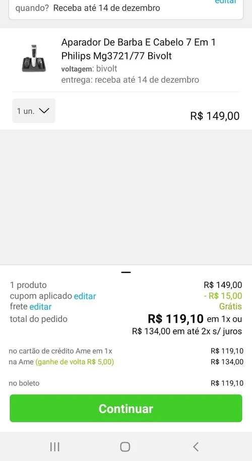 Imagem na descrição da promoção