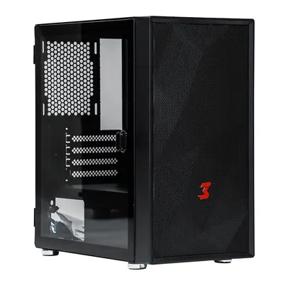 Gabinete Gamer DT3 Trantor, Mid-Tower, Lateral de Vidro, Preto, 12998-9