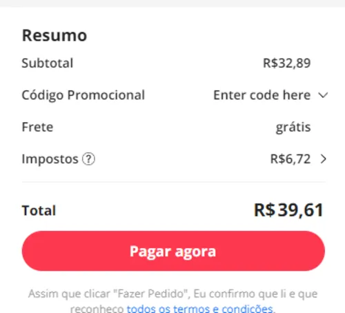 Imagem na descrição da promoção