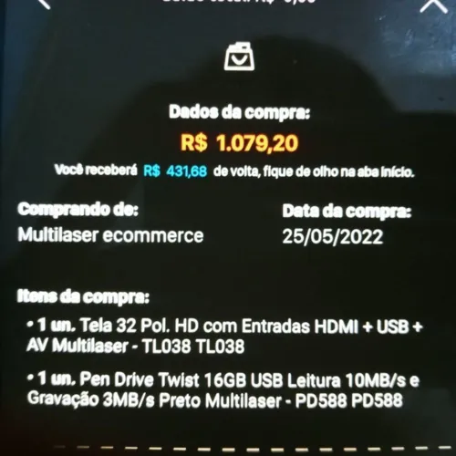 Imagem na descrição da promoção