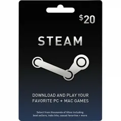 Gif lt card de 20 USD na Steam