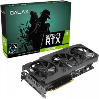 Placa de Vídeo Galax GeForce RTX 2070 Super EX Gamer Black, 8GB GDDR6 -R$2.783