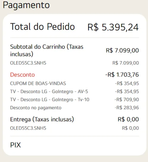 Imagem na descrição da promoção