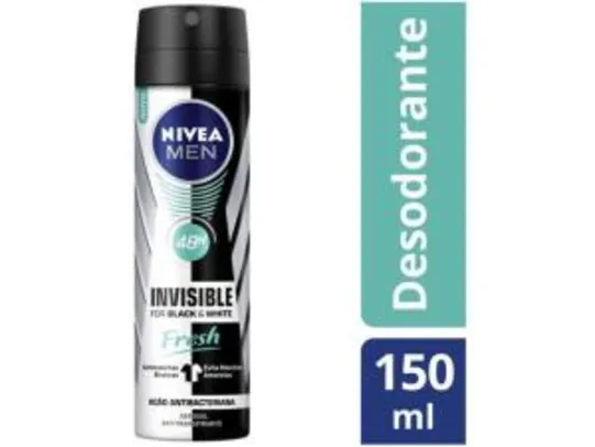 [APP] 6 unidades Desodorante Nivea Invisible Black e White Aerossol - Antitranspirante Masculino 150ml