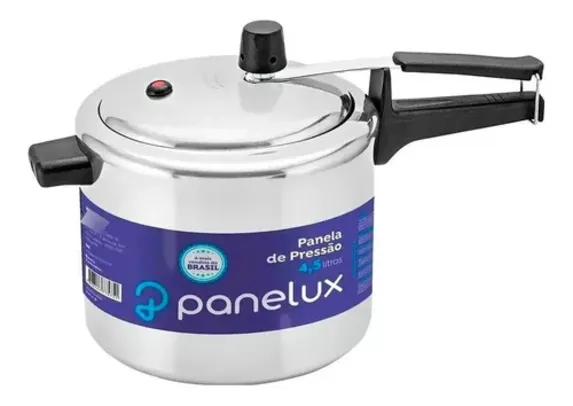 Panela De Pressão 4,5 Litros Panelux Classic Polida Alumínio Cor Prateado 