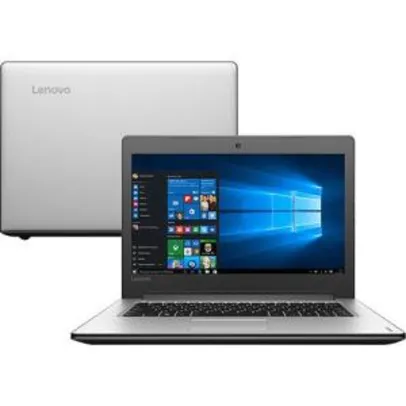 Notebook Lenovo Ideapad 310 Intel Core i3-6006u 4GB 1TB Tela 14" LED Windows 10 - Prata por R$1485