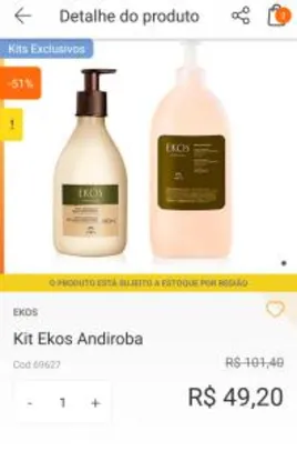 Kit Ekos Andiroba R$49