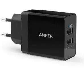 [PRIME DAY] Carregador de tomada PowerPort, 2 portas USB, Potência de 24W | R$74