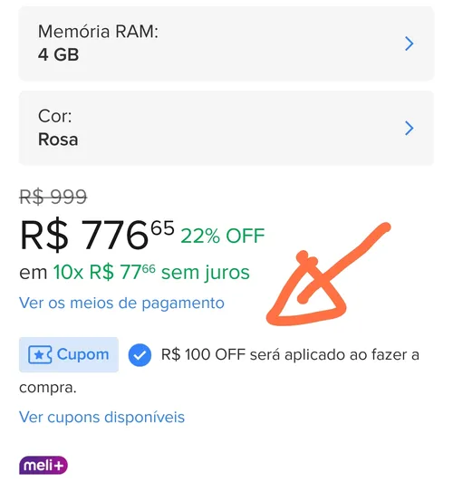 Imagem na descrição da promoção