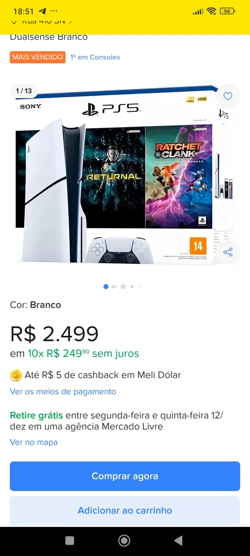 Imagem na descrição da promoção