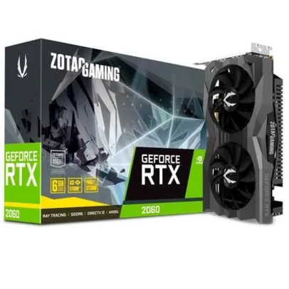 Placa de Vídeo Zotac Gaming NVIDIA GeForce RTX 2060, 6GB, GDDR6 - ZT-T20600H-10M | R$3.200